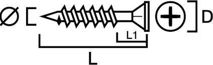 FIBERCEMENTSKRUV ZNNI BANDAD 3,9-25 VÅTRUM PLÅT/TRÄ PKT