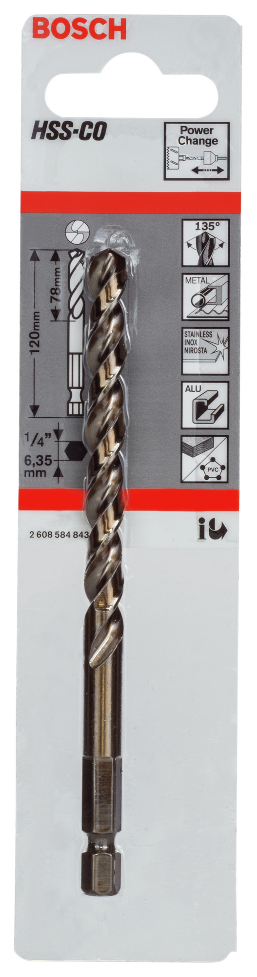 CENTRERINGSBORR BOSCH HSS-CO - Bosch