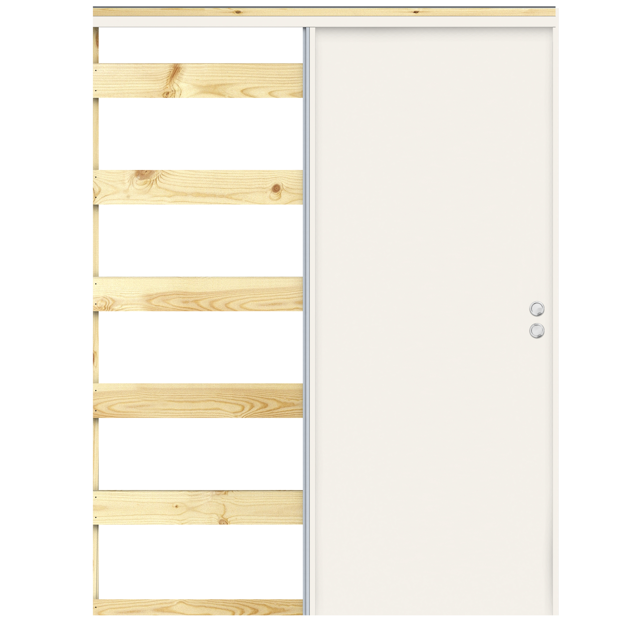 SKJUTDÖRRSPARTI, NCS S 0502-Y 96 MM 8X21 REGEL 70+ENKELGIPS - SWEDOOR