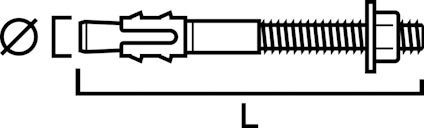 EXPANDERSKRUV M2 ZINK NICKEL M8 L:95/25 BETONG SB-PACK