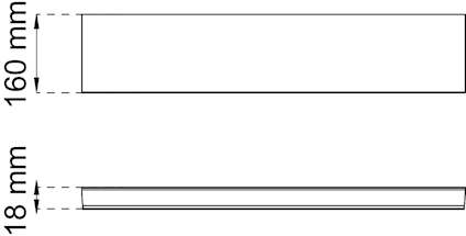 FÖNSTERBÄNK EK 1300X160X1 8 MM